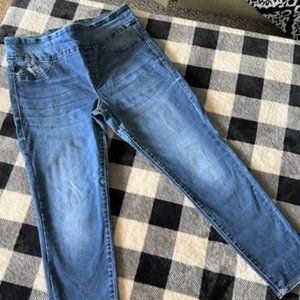 Women's Rock & Republic Pull-On Midrise Jean Leggings Size 16 Short
